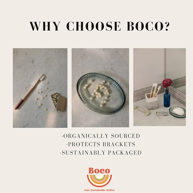 Orthodontic Wax – Original Honey, Natural Braces Protection, Long-Lasting Comfort, Pre-Cut Wax Pieces in Aluminum Travel Case (75 Buttons) - Fresh Mint