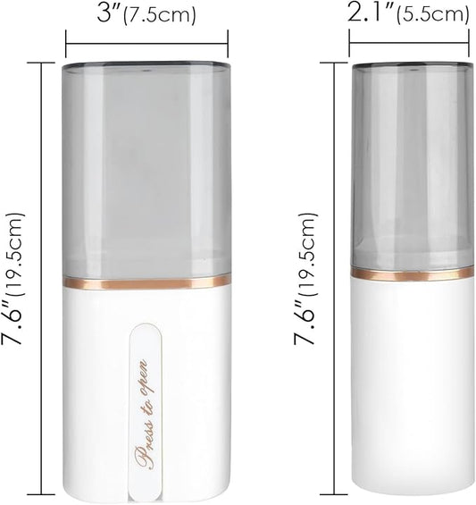 Toothbrush Travel Case, Portable Toothbrush Toothpaste Container with Mouthwash Cup, Wall Mounted Toobrushbrush Holder for Bathroom, Camping, Gym (White)