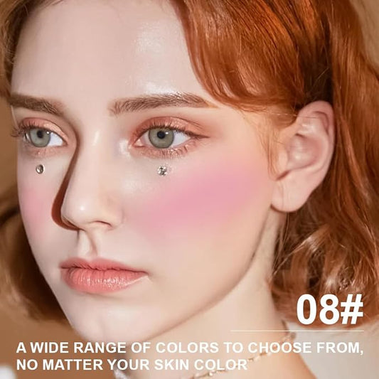 Matte Powder Blush for Cheeks – Long Lasting Natural Face Blusher Makeup, Lightweight Blendable Cheek Color for Women, Vegan & Cruelty-Free – #08 Light Rose Pink