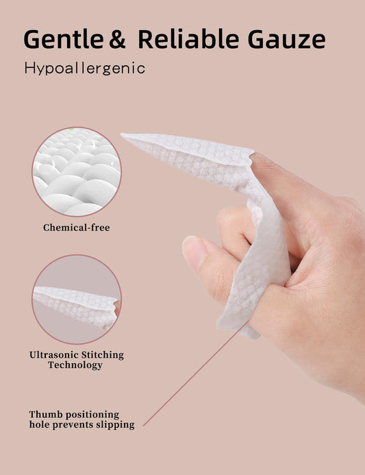 Baby Finger Toothbrush,Baby Tongue Cleaner Wipes for Infant Tooth and Gum Cleaning, 59Pcs Disposable Wipes Toothbrush for Newborn Oral Care