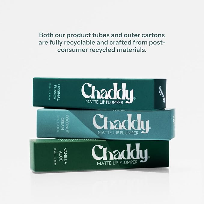 Chaddy Matte Lip Plumper - Hydrating Lip Plumper with Hyaluronic Acid | Plumping Lip, Natural Lip Care and Enhancer - 0.5 fl.oz (Coconut Cream)