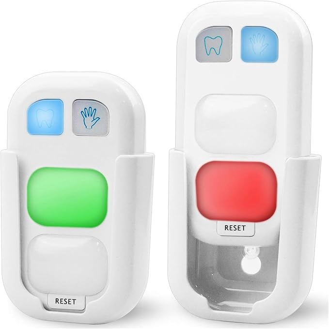 Kids Toothbrush Timer - LED Countdown Timer, Automatic Brushing Light, 2 Minute Flashing Light Timers with Battery Powered Alert | Smart Handwashing Reminder Clock for Children Teens Home School Bathr