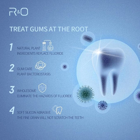 R&O Ageratum Whitening Toothpaste with Bamboo Charcoal, 3.53 oz - Great for Teeth Whitening, Reduces Plaque, Removes Stubborn Stains, Promotes Oral Health, Long - Lasting Fresh Breath (2)