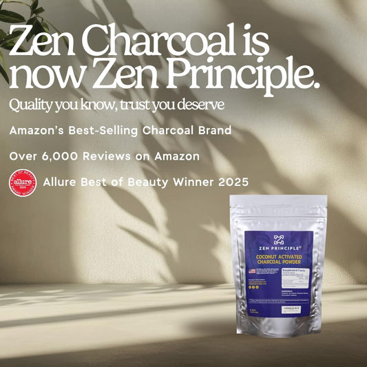 Zen Principle Coconut Activated Charcoal Powder. Whitens Teeth, Rejuvenates Skin and Hair, Supports Better Digestion. USA-Owned Producers, 2.5 lb