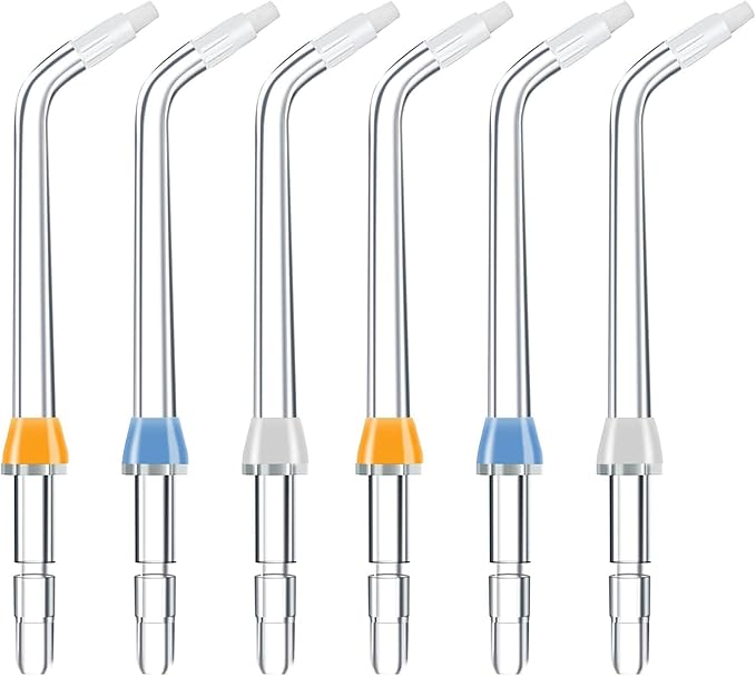 Replacement Tips for Waterpik Water Flosser, Replacement Orthodontic Tips Compatible with Waterpik Water Flossers and Other Brand Oral Irrigators (6 Orthodontic Tips)