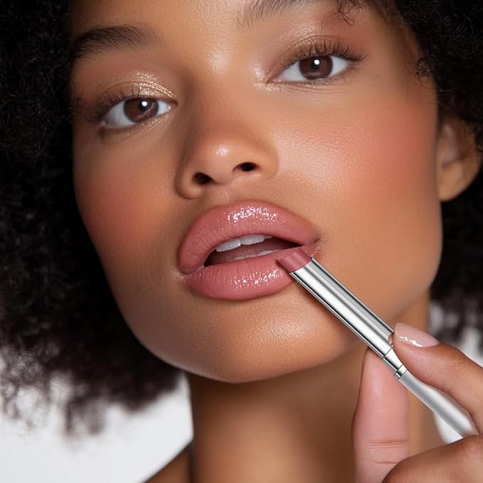 2PCS Honey Lipstick Tinted Lip Balm - Sheer Hydrating Lipstick for All Skin Tones - Moisturizing Lip Color, Nourishing Lip Balm with a Hint of Natural Black Cherry Tint (Black & Pink)