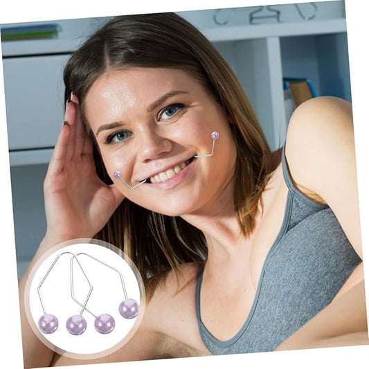 MERRYHAPY 2pairs Dimple Maker Trainer for Face Cheek Dimple Exerciser Clip for Natural Beautiful Smile Training Tool Reusable and Compact Design