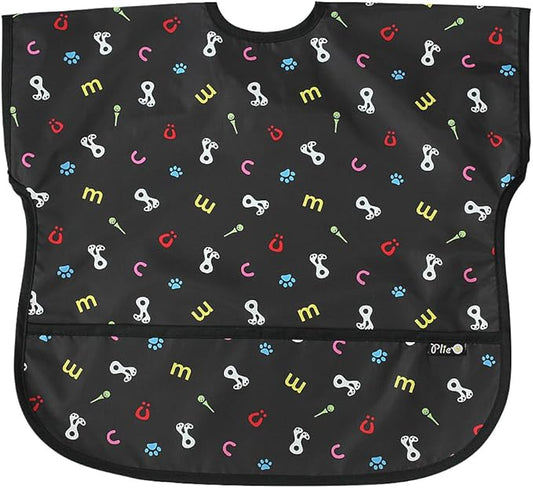 Short Sleeve Waterproof Bib for Toddlers – Easy Clean Feeding Apron for Mealtime, Daycare, Self-Feeding, Lightweight