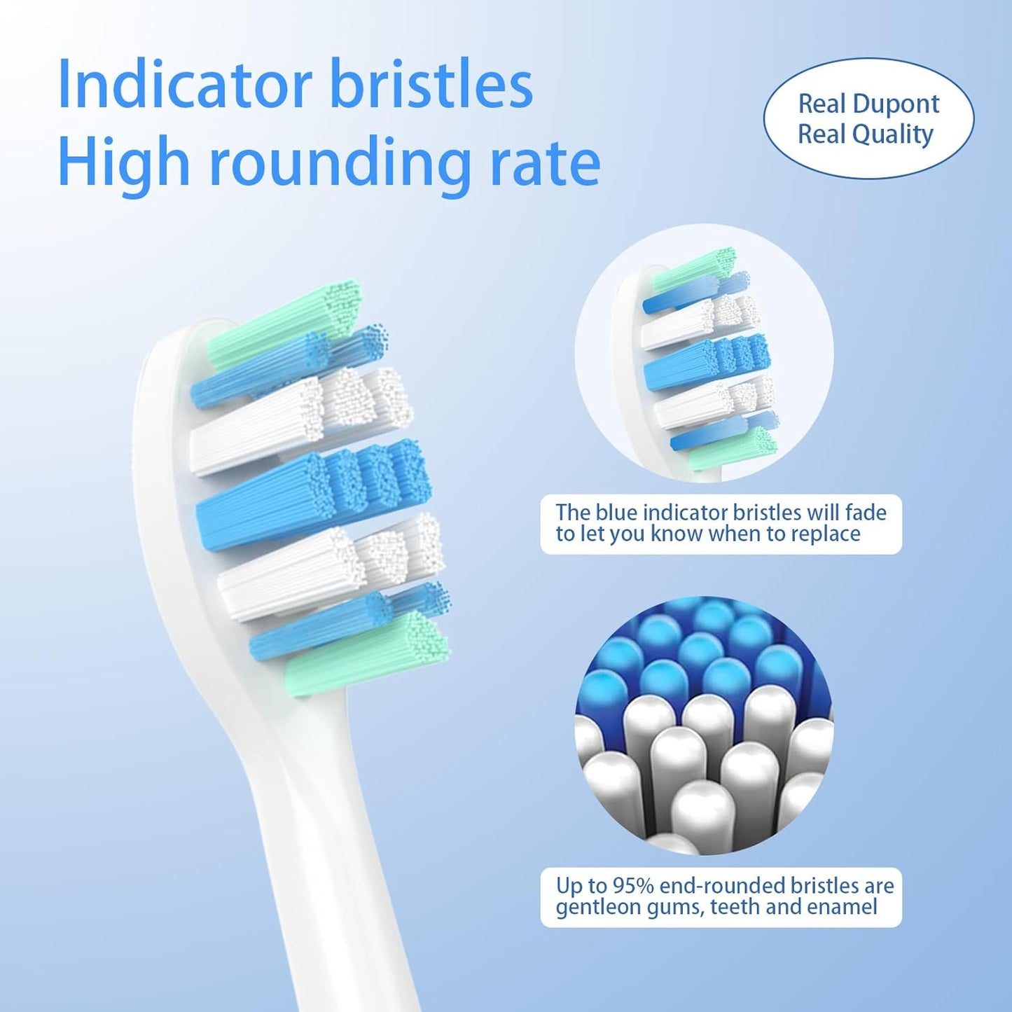 Replacement Toothbrush Heads for Philips Sonicare Replacement Heads, Electric Replacement Brush Head Compatible with Phillips Sonicare Electric Toothbrushes, 12 Pack