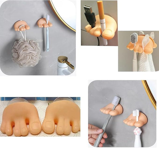 2 Pack Rain Boot Toothbrush Holder Silicone Cute Organizer for Your Bathroom Perfect Toothbrush Holder for Children,Safety Razor Stand Multi Purpose Bathroom Accessory (xiaojiaoya)