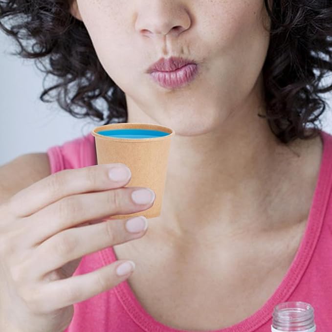 SIUQ 1200 Pack 3 oz Kraft Paper Cups, Disposable Bathroom Cups, Mini Mouthwash Cups, Hot/Cold Beverage Drinking Cup for Gargle Espresso Juice Medicine (Brown)