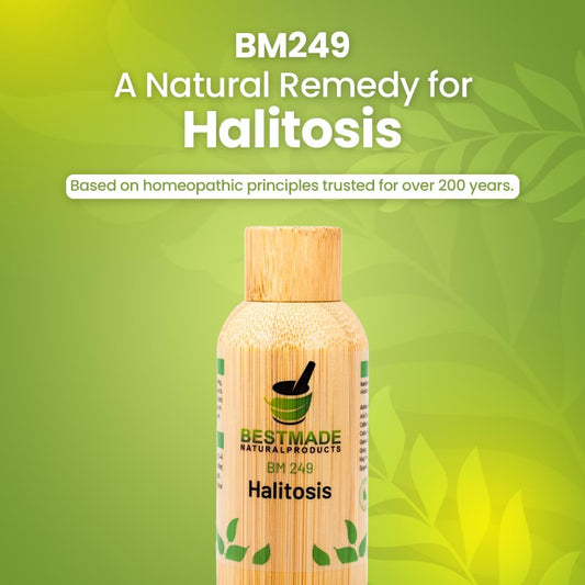 Bestmade Natural Products Halitosis, Natural Remedy for Bad Breath BM249 - Helps Improve Oral Health, Reduce Smelly Breath & Restore Healthy Bacteria in The Mouth, 30 mL Drops