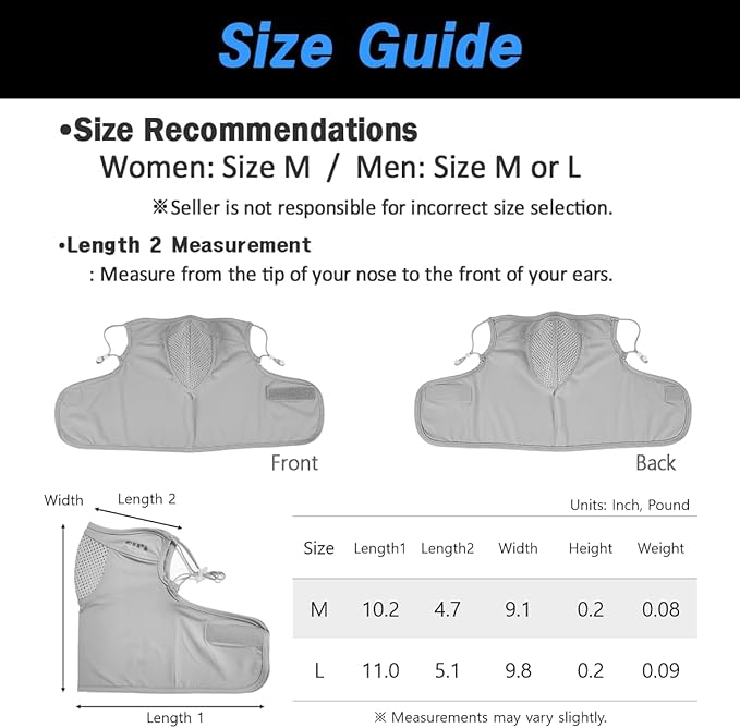 KOREA (Type G) UV Sun Protection Balaclava Half Face Mask - For Golf, Hiking, Running, Cycling & Outdoor Sports