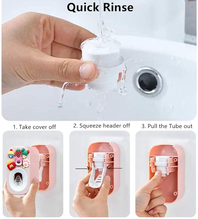 Automatic Toothpaste Dispenser Wall Mounted for Bathroom,Toothpaste Squeezer for Kids & Family Shower by Mr. Thumbs (1pc,Astronaut)