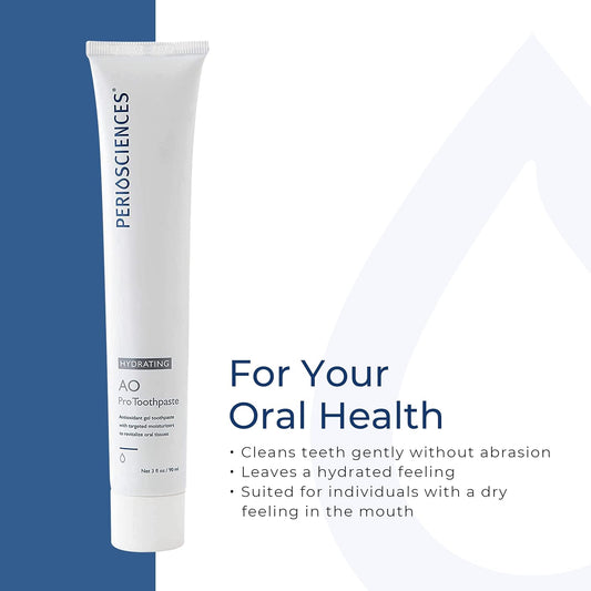 PerioSciences AO ProToothpaste Hydrating with Nano Hydroxyapatite 3 fl oz / 90ml - Pack of 2