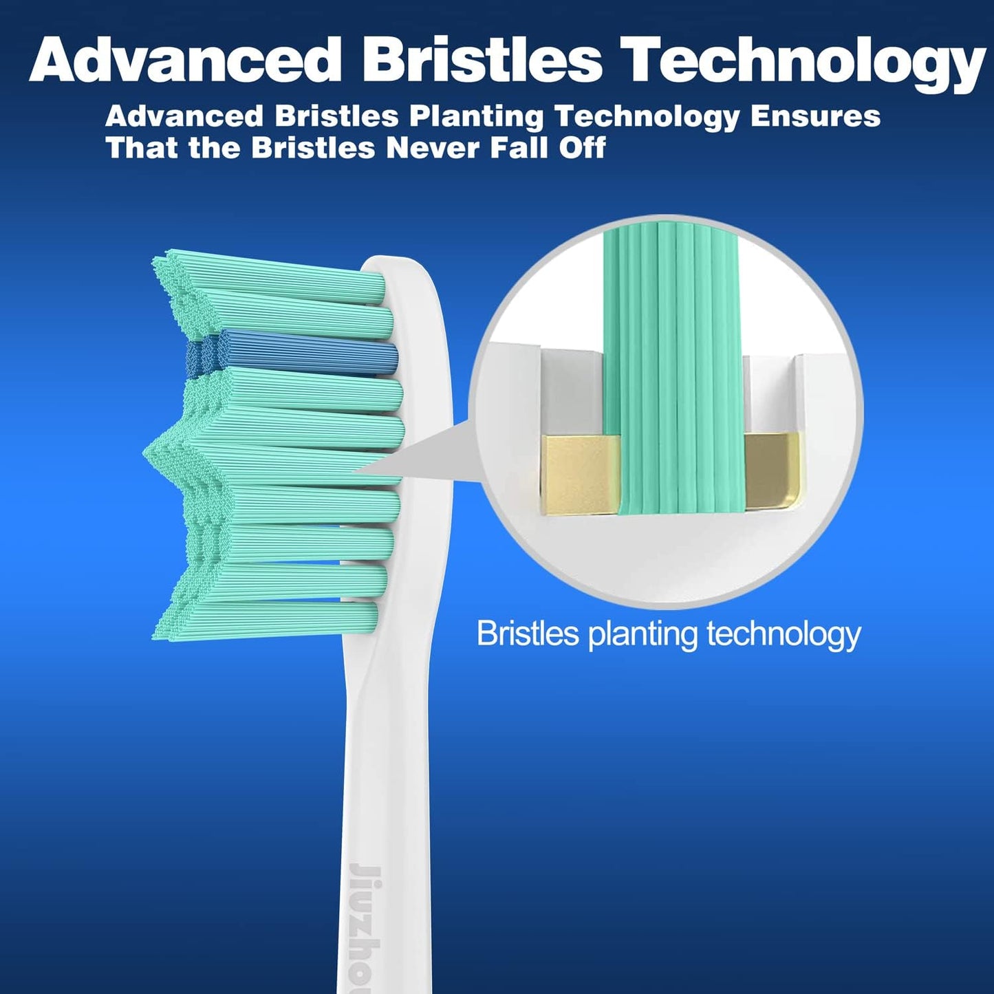 Toothbrush Replacement Heads for Philips Sonicare E-Series, Essence, Elite, Advance, CleanCare Screw-on Electric Toothbrush Heads HX7022/66, 6 Pack