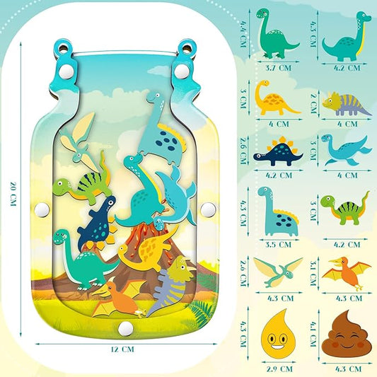 Qunclay Reward Jar for Kids Pot Training Reward Jar Classroom Incentive Good Behavior Responsibility Chart for Christmas Boys Girls Gift(Dinosaur Style)