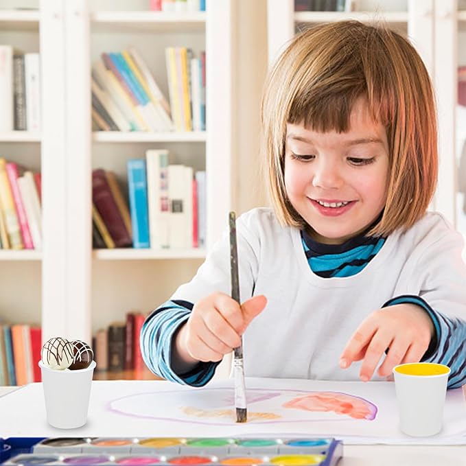 Lamosi 5 oz White Paper Cups 300 Pack, Small Paper Cups, 5 oz Disposable Bathroom Cup for Mouthwash, Parties, Picnics and Barbecues