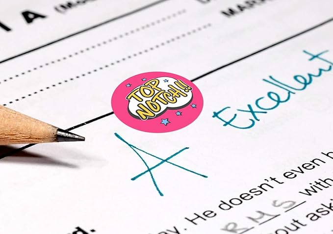 Sweetzer & Orange Teacher Reward Stickers – 1008 in 9 Designs, 1-Inch Motivational Sticker for Kids, Potty Training Reward and Teacher Supplies for Classroom