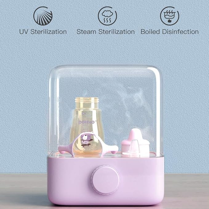 POTATO Sippy Cups For Toddlers with Straw Spill Proof, PPSU Learner Cup with Handle for Girl, Water Bottle for Baby 6 Months with 2 Type of Spout, 6 Ounce Pink