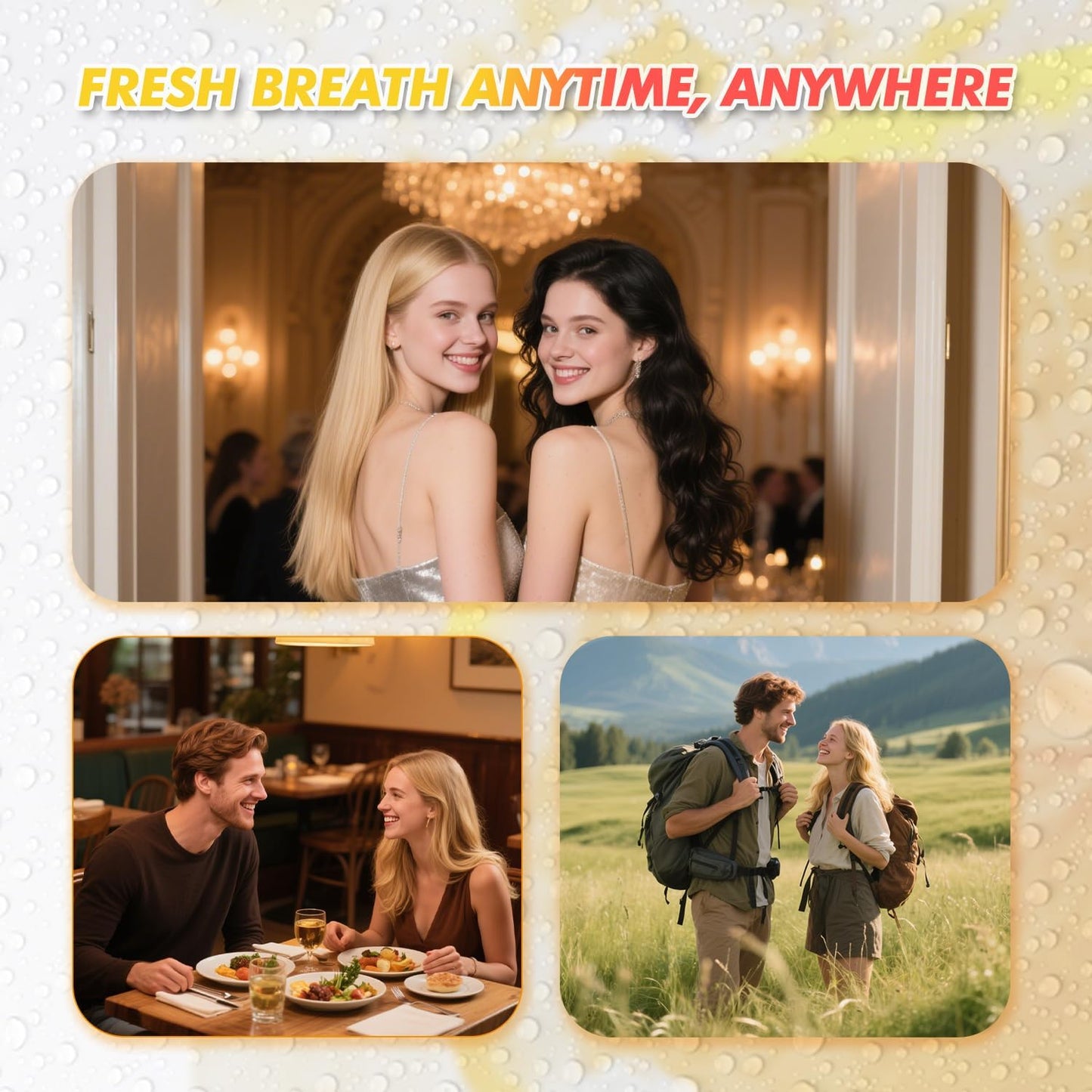 Oral Spray – Fresh Breath, Dual Cooling Experience & Convenient On-The-Go Design – Perfect for Freshening Breath Anywhere, Anytime (Orange, 1 Count)