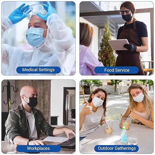 JMU 2000 Pcs Disposable Medical Face Mask for Adults, 4-Ply ASTM Level 3 ProcedureMasks, 40Box, Blue