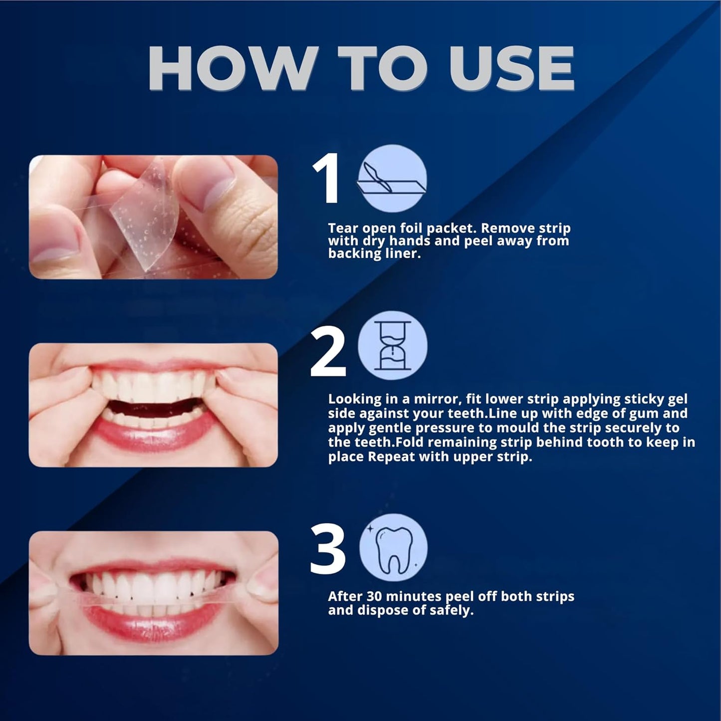 Chloe’C Teeth Whitening Strips | 7 Mint-Flavored Treatments for Sensitive Teeth | Non-Toxic Whitening Strips | Enamel Safe & Peroxide-Free | Removes Stains in 7 Days | Gentle-Effective Teeth Whitening