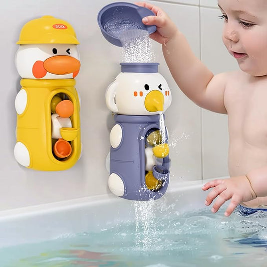iPlay, iLearn Baby Bath Toys, Toddler Waterfall Bathtub Toy W/ Suction Cup, Kids Water Spinner for Tub Pool, Infant Duck Elephant Shower Bathtime, Birthday Gifts 12 18 Month 1 2 3 Year Old Boys Girls
