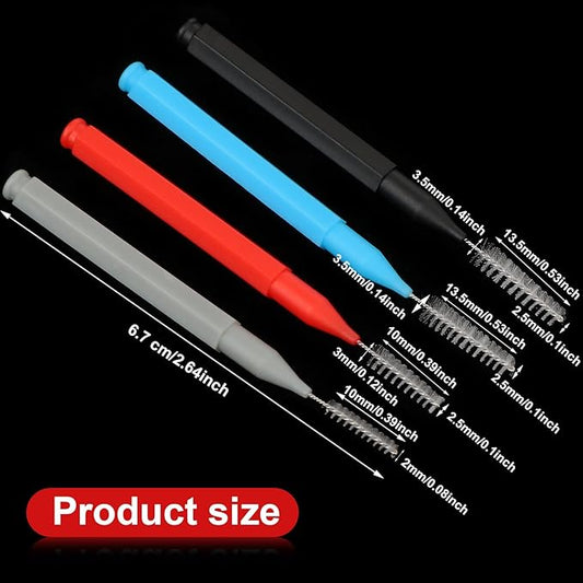 Patelai 100 Pieces Braces Brush for Cleaner Interdental Brush Toothpick Dental Tooth Flossing Head Oral Dental Hygiene Flosser Toothpick Cleaners Tooth Cleaning Tool (Classic Color)