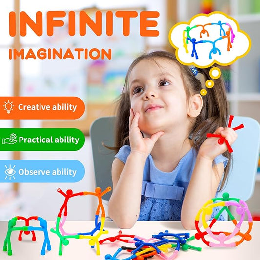 6Pcs Magnetic-People-Magnet-Men, Magnetic Travel Toys for Kids, Creative, Portable and Educational, Funny Magnets for Kids, Small Toys for Classroom Prizes, Easter Egg Stuffers, Office