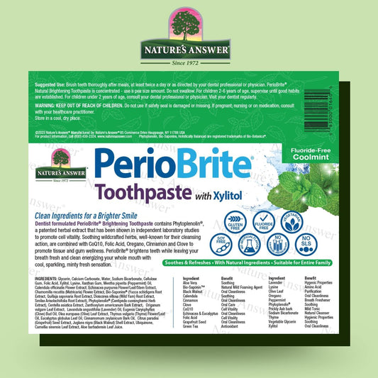 Nature's Answer Periobrite Toothpaste, Cool Mint, 4 Ounce, 3 Count Nature's Answer Periobrite Toothpaste, Cool Mint, 4 Ounce