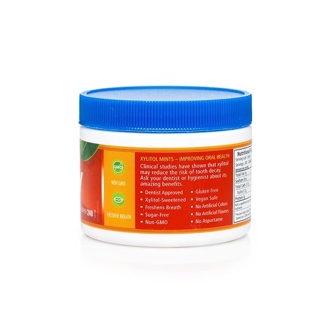 Spry Xylitol Cinnamon Mints Sugar Free Candy - Promote Oral Health, Increase Saliva Production, Stop Bad Breath, Non-GMO, Gluten-Free, 240 Count (Pack of 2)