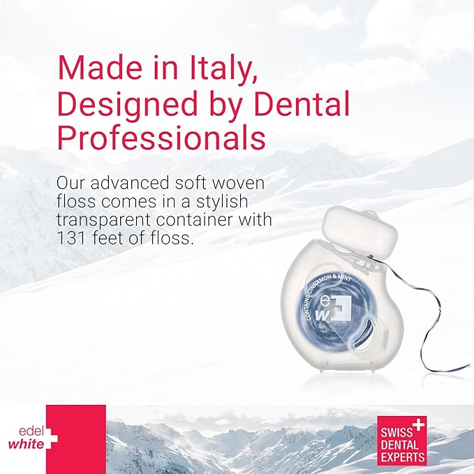 Gentle Gum Care Soft Woven Dental Floss, Minty Cinnamon Flavored Dental Floss | Woven Cushioned Comfort Floss for Sensitive Gums | Expanding & Cushioned Flossing - 131ft Total Length (5 Pack)