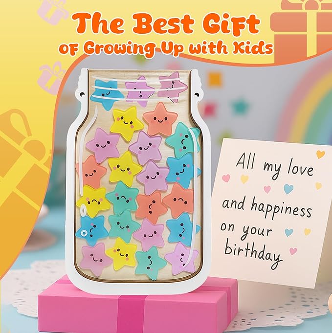 Yoink Reward Jar for Classroom Board, Magnetic Star Jar Incentive System for Kids with 24 Colorful, Classroom Positive Behavior Jar for Kids, Potty Training Chart Reward for Boys Girls