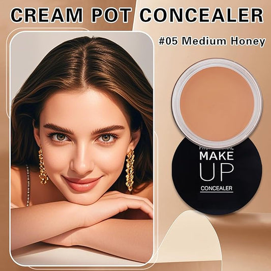 Under Eye Color Corrector for Dark Circles with Primer,Cream Color Correcting Concealer Full Coverage,Vegan Under Eye Cover up Makeup Concealer Makeup (05 Mediun Honey)