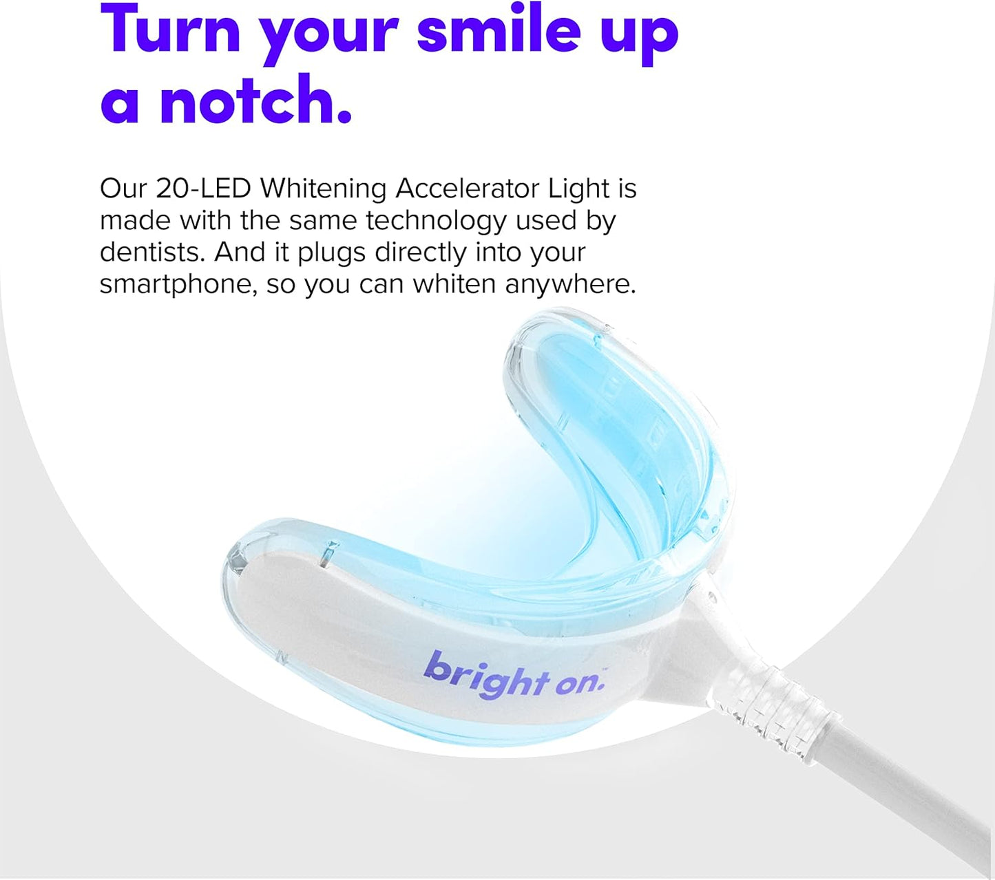 SmileDirectClub Teeth Whitening Kit with LED Light - 8 Pack Gel Pens - Professional Strength Hydrogen Peroxide