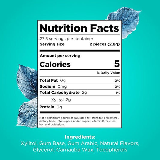 PUR Gum | Aspartame Free Chewing Gum | 100% Xylitol | Natural Wintergreen Flavored Gum, 55 Pieces (Pack of 12)