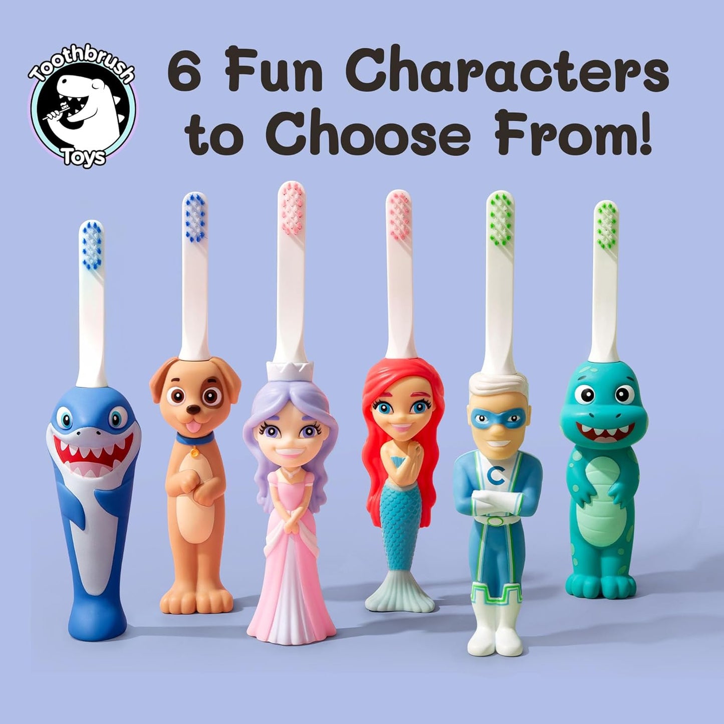 Kids Soft Bristle Puppy Toothbrush for Ages 2+, Gentle and Cute Toothbrush for Children with Replaceable Brush Head, Ergonomic Handle Kids Brush for Teeth Care Ideal for Toddlers, Puppy Design