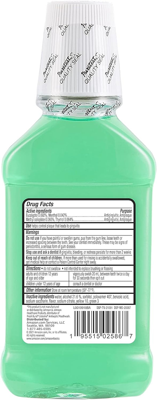 Amazon Basics Antiseptic Mouthwash, Mint, 8.5 Fl Oz, 1 Pack