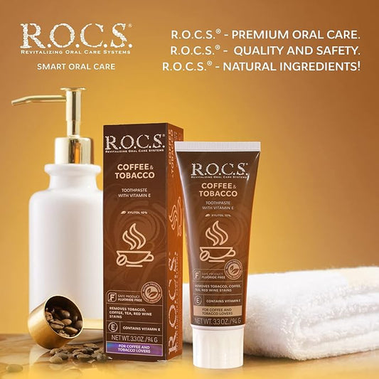 R.O.C.S. Toothpaste - Plaque Removing Paste for Smokers and Coffee Lovers