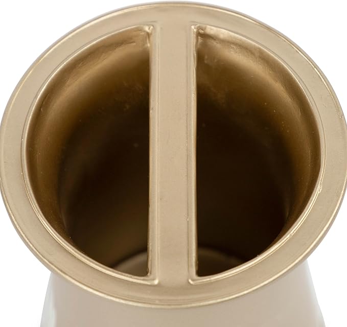 Jay Franco Harry Potter Bathroom Accessories - 2 Piece Gold Hogwarts Crest Resin Bathroom Décor and Storage Set Includes Toothbrush Holder and Soap Dish Set