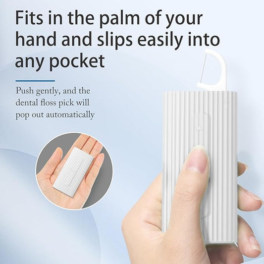 Travel Floss Picks,Best Dental Flossers for Super Clean Teeth,310 Count Portable Travel Flossers with Pink Refillable Ultra Small Dental Floss Picks Case,Pocket Toothpicks Sticks(Pink)