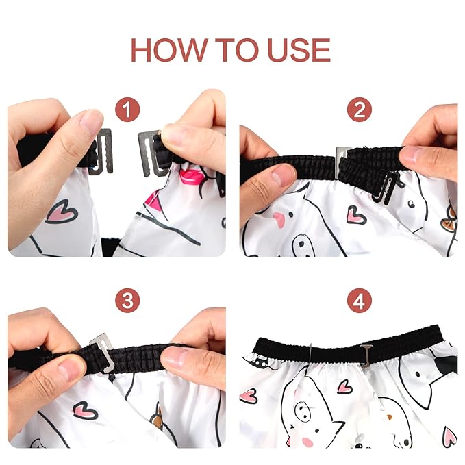 Kids Barber Cape with Neck Duster Brush, Professional Salon Hair Cutting Cape with Adjustable Snap Closure(Cartoon Cat)