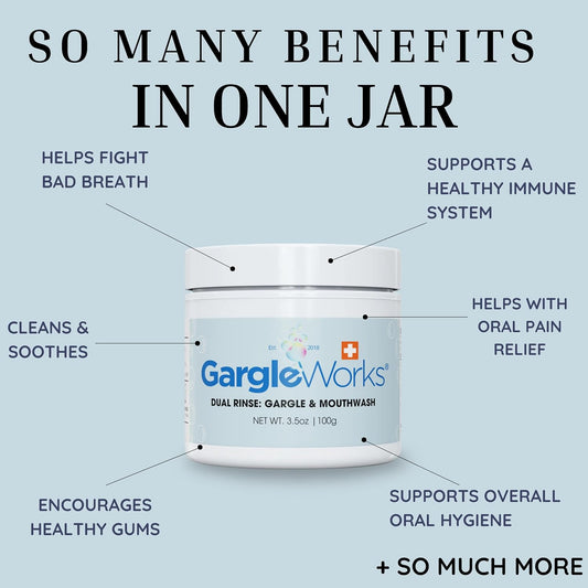 Natural Dual Mouthwash and Throat Gargle for Fresh Breath and Oral Hygiene & Immunity, with Zeolite, Humic & Fulvic Minerals, Clove, and Ocean Trace Minerals