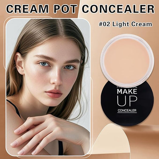 Under Eye Concealer for Dark Circles with Primer,Tattoo Cover up Makeup,Waterproof Color Correcting Concealer Makeup,Nourishing and Moisturizing,Cruelty-free(02 Light Cream)