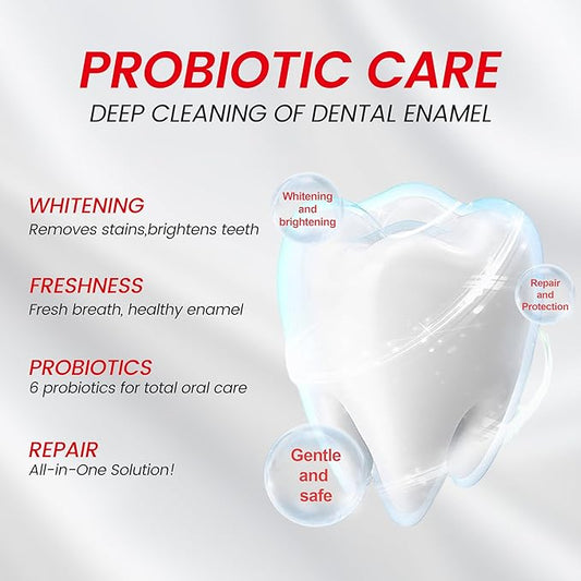 SP-6 Toothpaste, Cooling Fresh Breath, and Popping 7-Pro Whitening Toothpaste Bundle | 6 Probiotics for Oral Health, Fluoride-Free, Safe for Enamel, Deep Whitening & Freshness