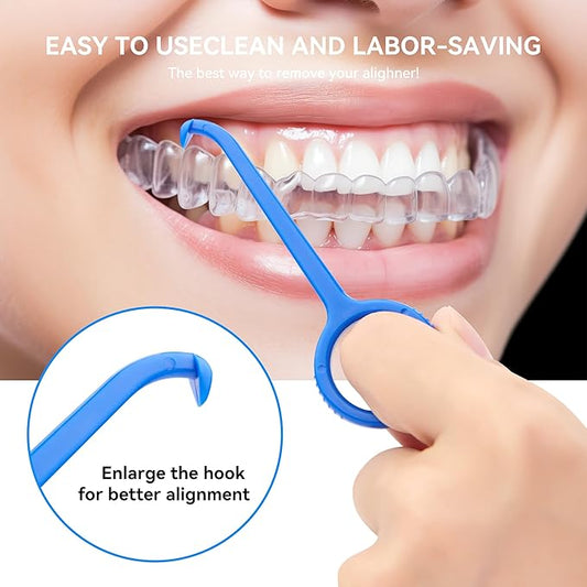 DLENP 25PCS Aligner Remover Tool, 5 Colors Clear Aligner Removal Tool for Invisalign Removable Retainers, Aligners,Braces Removal Kit