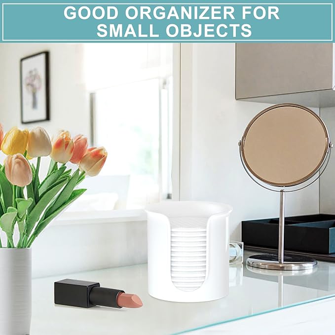 2 Pack Bathroom Cup Dispenser 3 oz Countertop - Convenient Paper Cup Holder for Mouthwash Cups - Easy to Use Cup Dispenser for Bathroom(White)