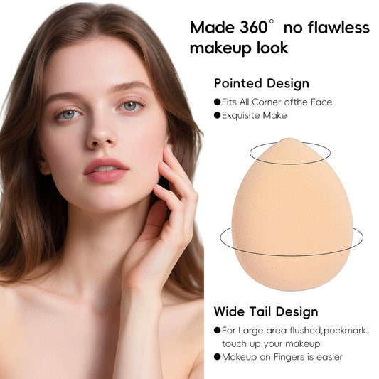 30 Pcs Mini Powder Puffs & mini makeup sponge Set - setting powder puff, Dual-Use (Dry/Wet) for Foundation, Concealer & Eyeshadow - Soft, powder puffs &makeup puff Makeup Sponges with Storage Box