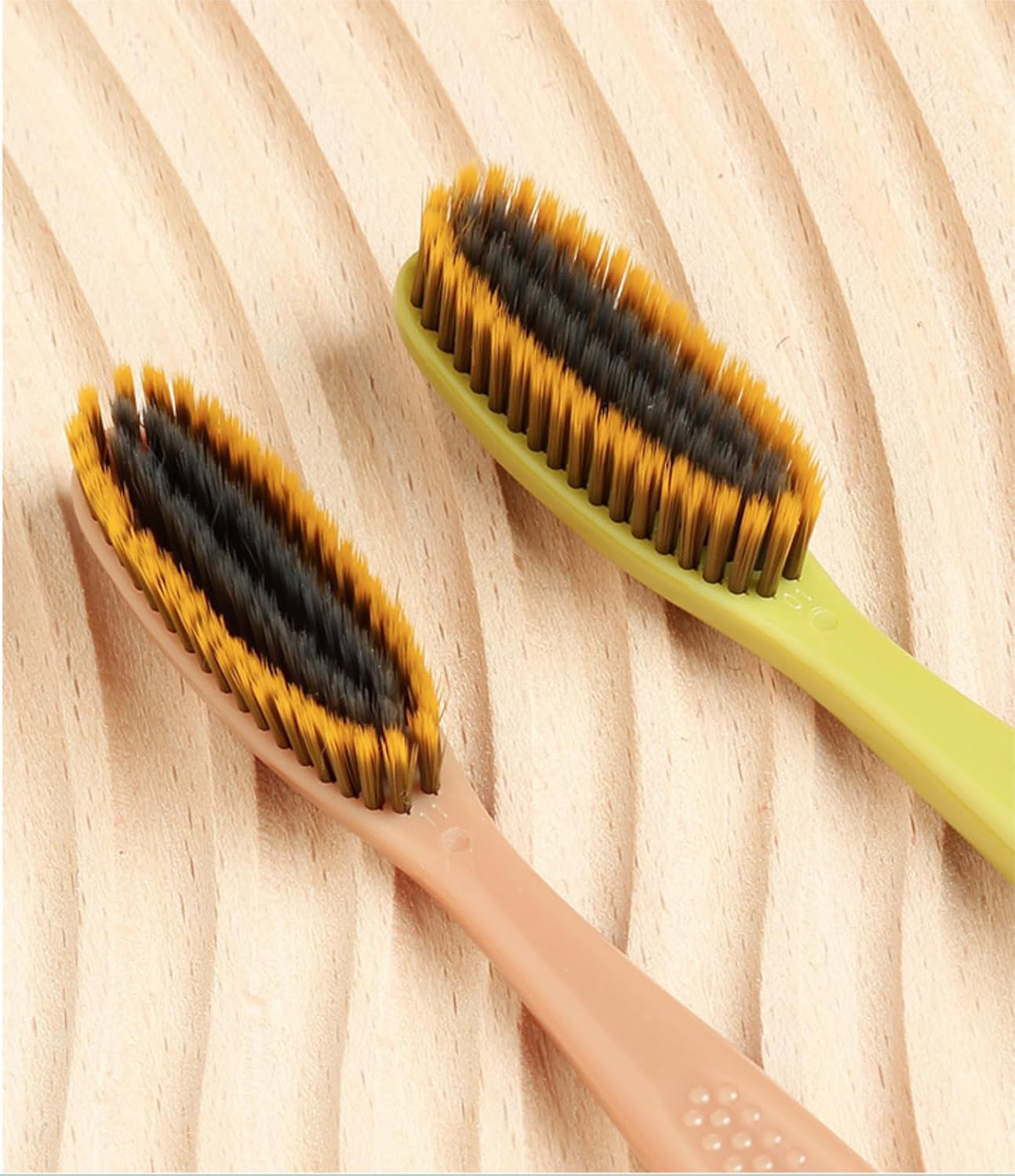 Adult Extra Soft-bristled Toothbrush Bamboo Charcoal, Long Toothbrush Head,Periodontist Design Tapered Bristles for Sensitive Teeth & Receding Gums.【Extra Soft, 10 Count (Pack of 1)】